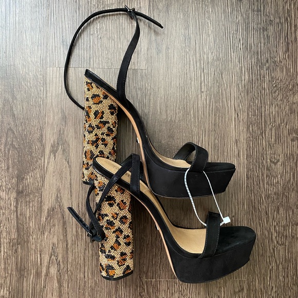 Schutz for Anthropologie - Adneia Leopard Print Heels - Picture 7 of 14